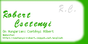 robert csetenyi business card