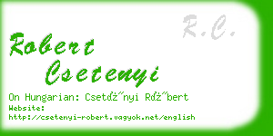 robert csetenyi business card